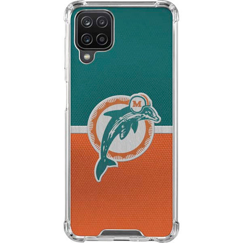 NFL Miami Dolphins Vintage Galaxy A12 Clear Case