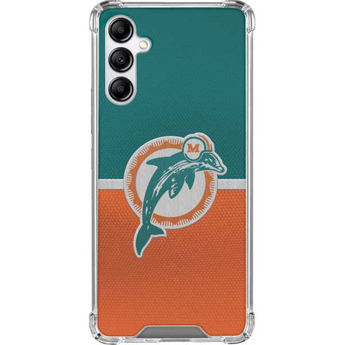 NFL Miami Dolphins Vintage Galaxy A14 5G Clear Case