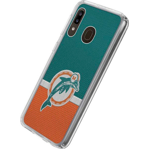 NFL Miami Dolphins Vintage Galaxy A20 Clear Case