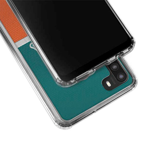 NFL Miami Dolphins Vintage Galaxy A21 Clear Case