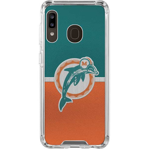 NFL Miami Dolphins Vintage Galaxy A30 Clear Case