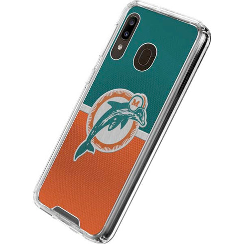 NFL Miami Dolphins Vintage Galaxy A30 Clear Case