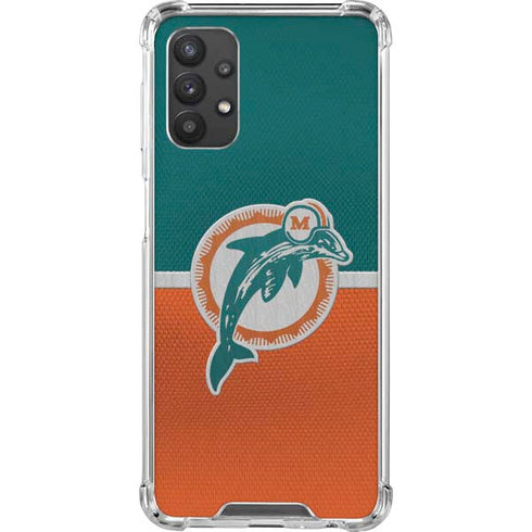 NFL Miami Dolphins Vintage Galaxy A32 5G Clear Case
