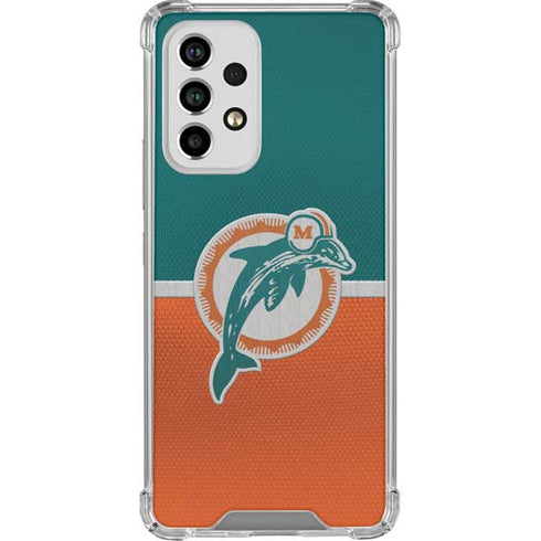 NFL Miami Dolphins Vintage Galaxy A53 5G Clear Case