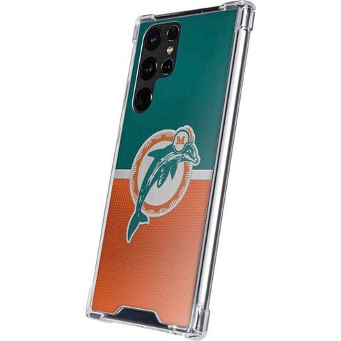 NFL Miami Dolphins Vintage Galaxy S22 Ultra Clear Case