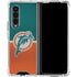 NFL Miami Dolphins Vintage Galaxy Z Fold4 5G Clear Case