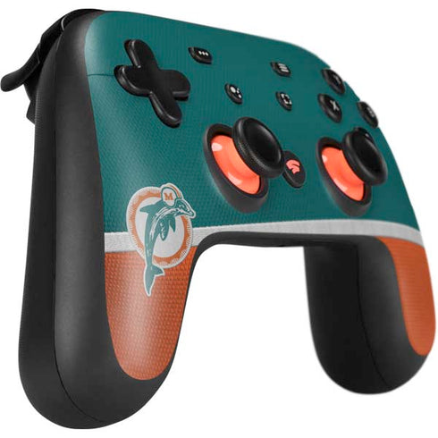 NFL Miami Dolphins Vintage Google Stadia Controller Skin