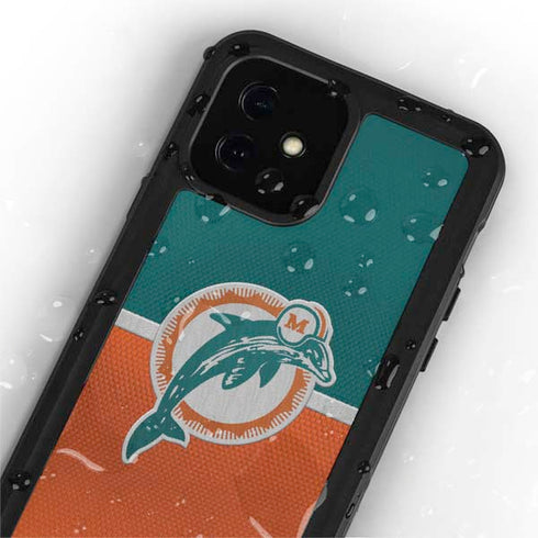 NFL Miami Dolphins Vintage iPhone 12 Mini Waterproof Case