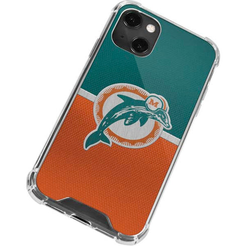 NFL Miami Dolphins Vintage iPhone 13 Mini Clear Case