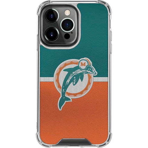 NFL Miami Dolphins Vintage iPhone 14 Pro Clear Case
