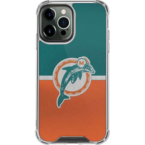 NFL Miami Dolphins Vintage iPhone 14 Pro Max Clear Case