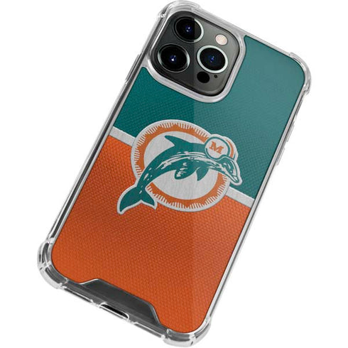NFL Miami Dolphins Vintage iPhone 15 Pro Max Clear Case