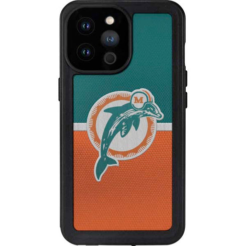 NFL Miami Dolphins Vintage iPhone 14 Pro Max Waterproof Case