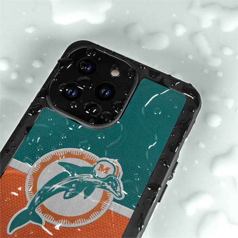 NFL Miami Dolphins Vintage iPhone 14 Pro Max Waterproof Case