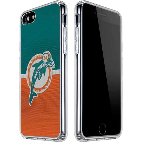 NFL Miami Dolphins Vintage iPhone SE (2nd & 3rd Gen) Clear Case
