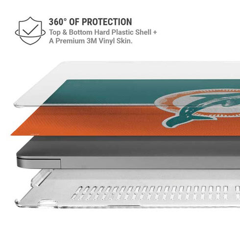 NFL Miami Dolphins Vintage MacBook Pro 16in (2021-25) Case plus Skin