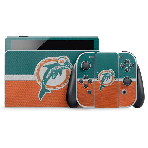 NFL Miami Dolphins Vintage Nintendo Switch OLED (2021) Skin