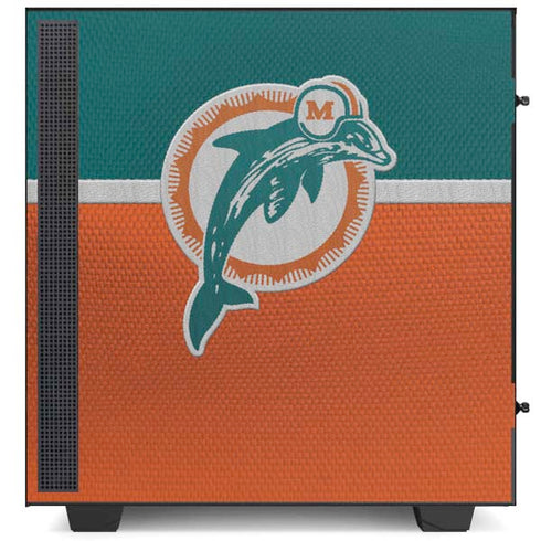 NFL Miami Dolphins Vintage NZXT H510 Compact ATX Mid-Tower Case Skin