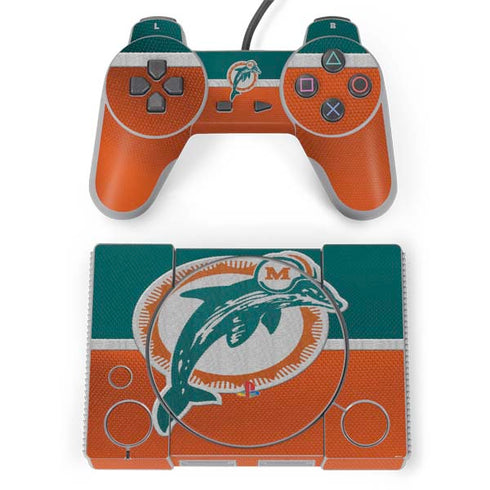 NFL Miami Dolphins Vintage PlayStation Classic Bundle Skin