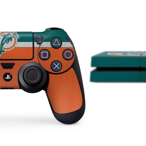 NFL Miami Dolphins Vintage PS4 Console and Controller Bundle Skin