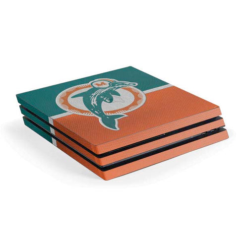 NFL Miami Dolphins Vintage PS4 Pro Console Skin