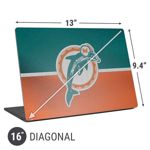 NFL Miami Dolphins Vintage Universal Laptop 16in (13 x 9.4in) Skin