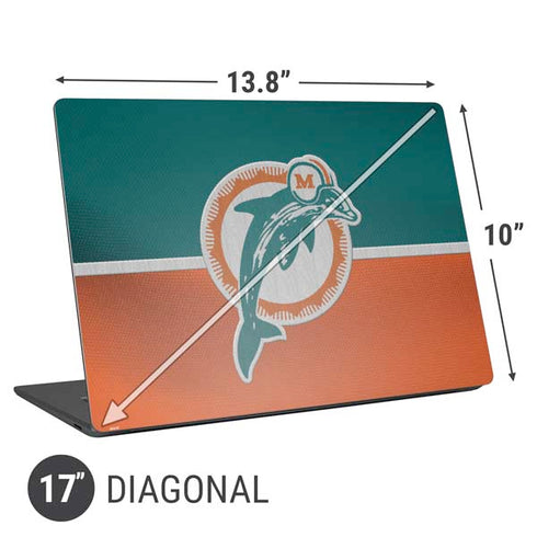 NFL Miami Dolphins Vintage Universal Laptop 17in (13.8 x 10in) Skin