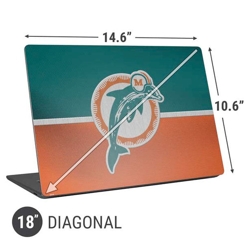NFL Miami Dolphins Vintage Universal Laptop 18in (14.6 x 10.6in) Skin