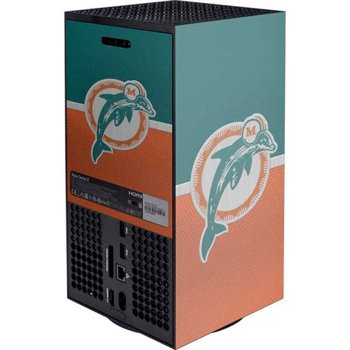 NFL Miami Dolphins Vintage Xbox Series X Console Skin