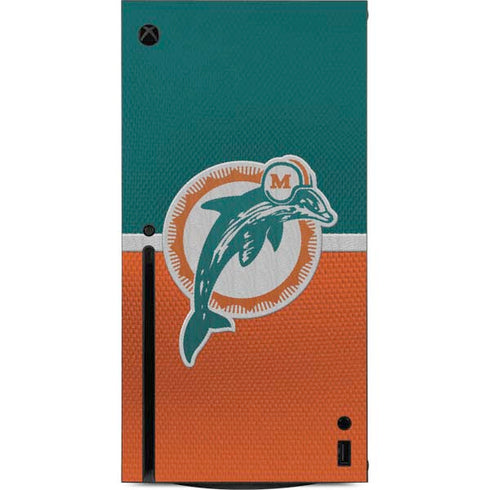 NFL Miami Dolphins Vintage Xbox Series X Console Skin