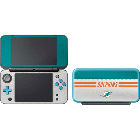NFL Miami Dolphins White Striped Nintendo 2DS XL (2017) Skin