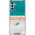 NFL Miami Dolphins White Striped Galaxy A13 5G Clear Case