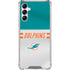 NFL Miami Dolphins White Striped Galaxy A15 5G Clear Case