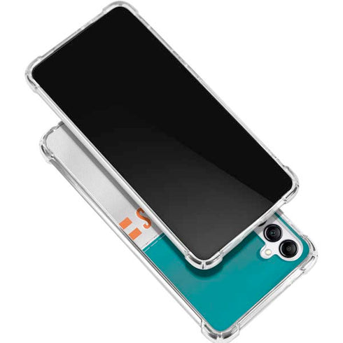 NFL Miami Dolphins White Striped Galaxy A15 5G Clear Case