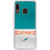 NFL Miami Dolphins White Striped Galaxy A20 Clear Case