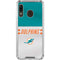 NFL Miami Dolphins White Striped Galaxy A30 Clear Case