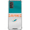 NFL Miami Dolphins White Striped Galaxy A32 5G Clear Case