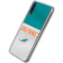 NFL Miami Dolphins White Striped Galaxy A50 Clear Case