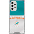 NFL Miami Dolphins White Striped Galaxy A53 5G Clear Case