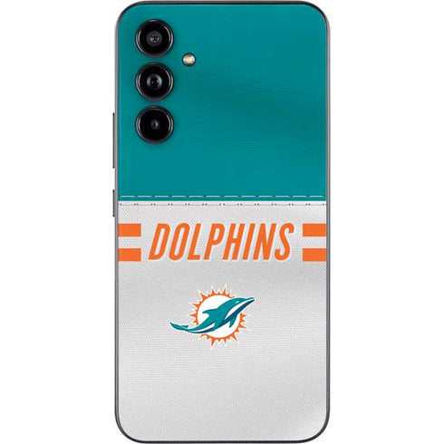 NFL Miami Dolphins White Striped Galaxy A54 5G Skin