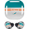 NFL Miami Dolphins White Striped Galaxy Buds Pro Skin