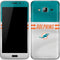 NFL Miami Dolphins White Striped Galaxy J3 Skin