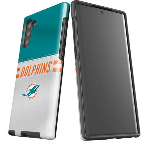 NFL Miami Dolphins White Striped Galaxy Note 10 Pro Case