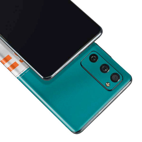 NFL Miami Dolphins White Striped Galaxy S20 Fan Edition Skin