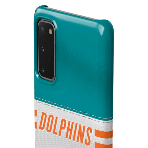 NFL Miami Dolphins White Striped Galaxy S20 Lite Case