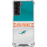 NFL Miami Dolphins White Striped Galaxy S21 5G Clear Case