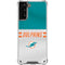 NFL Miami Dolphins White Striped Galaxy S21 Plus 5G Clear Case