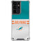 NFL Miami Dolphins White Striped Galaxy S21 Ultra 5G Clear Case