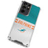NFL Miami Dolphins White Striped Galaxy S21 Ultra 5G Clear Case