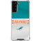 NFL Miami Dolphins White Striped Galaxy S22 Plus Clear Case